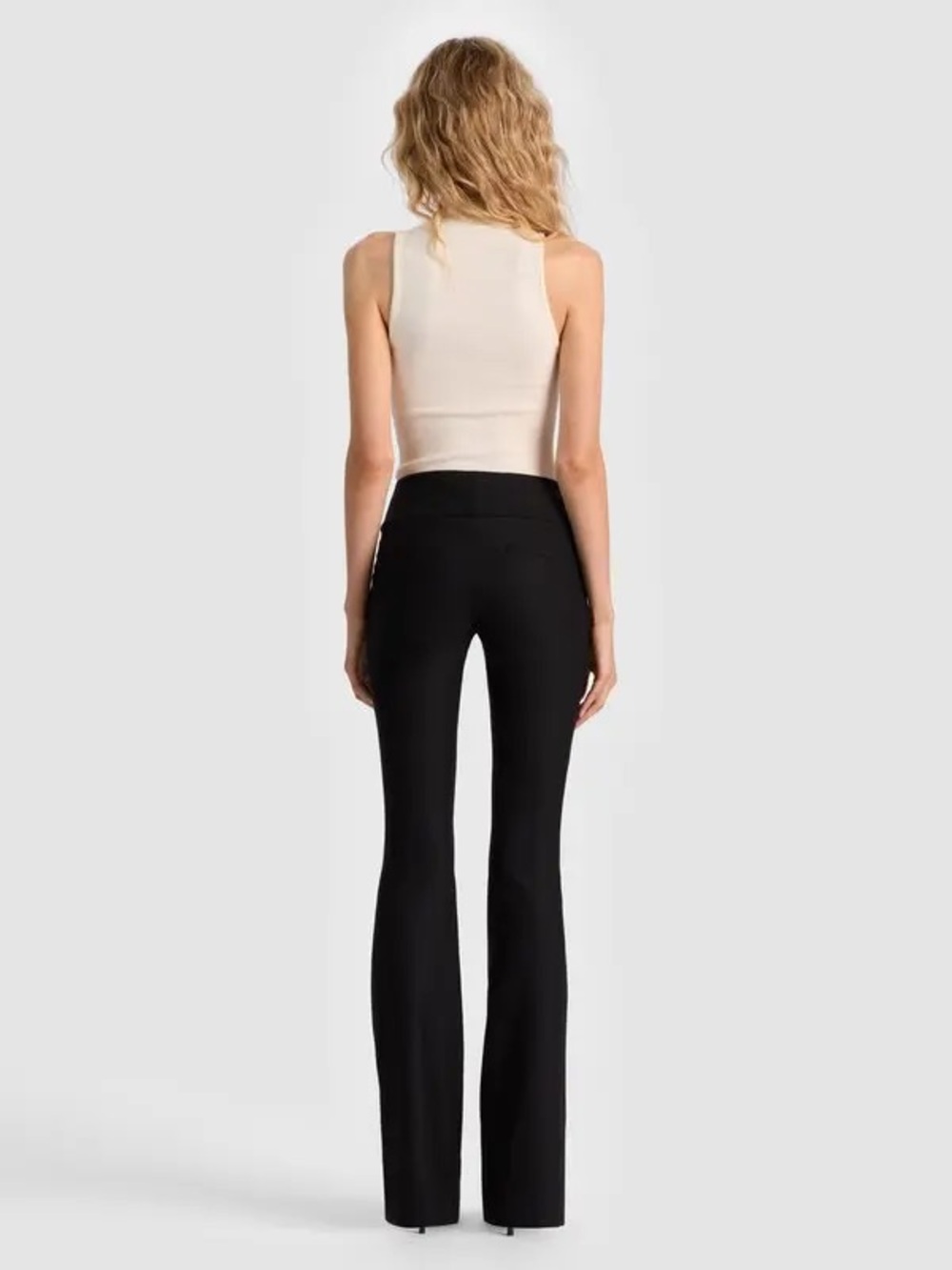 Alice + Olivia Bootcut Stretch Trousers in Black Size 8 - Picture 3 of 9